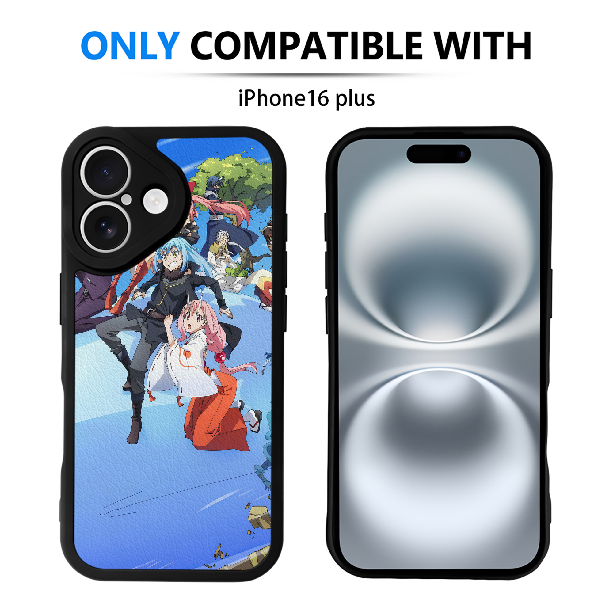 （画像用） 転スラ Regarding Reincarnated to Slime 【iPhone 16シリーズ対応】シリコンスマホケース（レザー調） 材質：シリコン